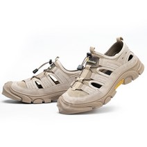 남성 여름 통기성 샌들 안전화 발가락 발바닥 보호 현장 작업화, 베이지