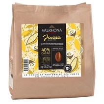 발로나 지바라 초콜릿 커버춰 밀크 초코칩 중탕 만들기 1KG 40% 프랑스 Valrhona Feves Jivara
