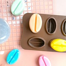 실리콘몰드 커피콩 7구 베이킹 초콜렛 디저트몰드, 1개