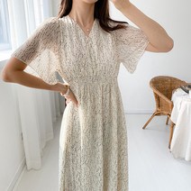 카밀라쇼룸 청순 여리 플라워 쉬폰 롱 원피스