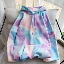 L.ONLINE SHOP여성 후드티 맨투맨 오버핏 긴팔 티셔츠 타이다이AY09 후드티 후드집업 후드코트 힙합패션