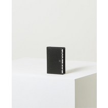 21FW [populet]블랙 라인배색 가죽 명함지갑 WBHO1F105BK