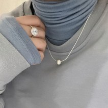 퍼얼 여성 실버 진주 패션 목걸이