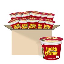 Lucky Charms Cereal 미국 제너럴밀스 럭키참스 마시멜로우 시리얼 컵 1.7oz(48g) 12팩, 48g, 12개