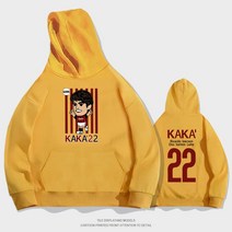 KAKA 22 카카 AC 밀란 축구 후드 티 셔츠 빅사이즈 봄 가을 남자 여자 축구 커플 모자 큰 세미 루즈핏 선물
