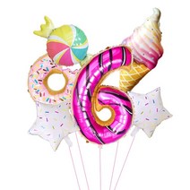 아크릴원통 아크릴 도넛 스탠드 투명 베이글 홀더 디저트 테이블 웨딩 생일 치료 디스플레이 1 개, 27 Balloon 6 6pc