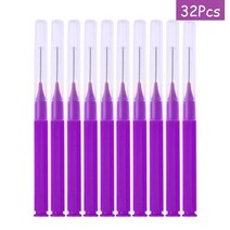 치면착색제 교정용왁스 치과용 고리 유아 아기치실 40-8pcs 치실 구강 위생 치실 부드러운 플라스틱 치간 브러시 이쑤시개 건강한 치아 청소 구강 관리, 32개 보라색