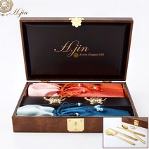 [라몽] H.jin 장생 진공 골드티타늄 수저세트 (십장생 문양) 30대 40대 50대 60대 70대 여자 여성 남자 남성 생일 생신 선물 추천, B 스타일