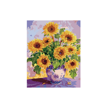 모모픽스페인팅 DIY명화그리기 60x75cm, WK18   해바라기 화병