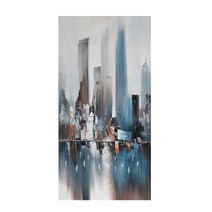 DIY 명화그리기 유화 그림 색칠하기 도시 건물 비 보트 캔버스에 아크릴 페인트 거실 예술 오일, 40x80cm 프레임 없음, 13211
