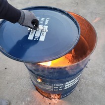 100L 폐드럼통 재받이 소각통 뚜껑포함 아궁이 소각통 휴지소각 오일분류 소각로DIY 공드럼통 옵션선택, 100L 소각통 B