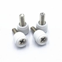 특수볼트플라스틱 나사 흰색 검정색 머리 크로스 그루브 볼트 컴퓨터 케이스 M3 M4 6-32 헤드 탄소강 스레, 01 WHITE_02 8mm_01 M3