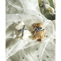 민아리본 유아머리핀 아기집게핀 곰돌이핀