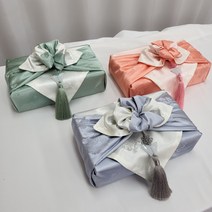 양단 겹 보자기 50 70 90 사이즈 셀프 예단포장보자기 고급선물 넥타이포장, 딸기우유핑크