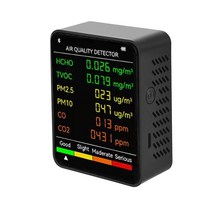 이산화탄소 측정기 미세먼지 가스농도 6In 1 PM2.5 PM10 HCHO TVOC CO 공기 품질 감지기 포름알데히드 모, 06 6 in 1