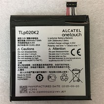 TLp020K2 3.8V 2000mAh 배터리 알카텔 원터치 6039H 6039Y 6039K 돌 3 4.7 인치 TLp020Kj 휴대폰