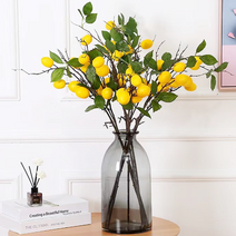 [드그라쎄] 인테리어 촬영 소품 - 레몬트리 금귤 조화 가지 나무 2type 인조 열매 오렌지, 옐로우