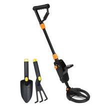 Meterk 어린이 탐지기 지하 금속 보물 사냥 악기 교육 장난감 (제공 배터리 제외) 금 갈퀴 모래 삽 도구 실버 MD1008A를 감지 할 수 있습니다, 1개