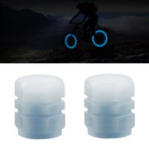 자동차부품 범용 발광 타이어 밸브 캡 자동차 휠 허브 빛나는 먼지 방지 장식 림 스템 커버 적용 가능한 바, 2pcs Blue