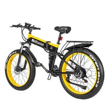 전기 자전거 부릉이 자토바이 1000w 26 inch electr bicycl fat, 12.8ah 노란색
