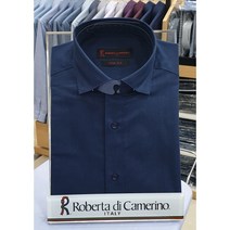 [로베르따셔츠] 면혼방 스판 네이비 슬림핏셔츠 RL4-451-9