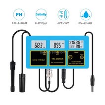 디지털 4 in 1 ph 염분 온도 습도계 atc 수질 모니터 k0003- 46, 0.01, 미국 110v