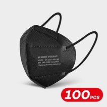 마스크 FFP2 마스크 세퍼레이트 패키지 CE 5 겹 KN95 블랙 일회용 얼굴 보호 fpp2 인증 유럽 100 개, 02 Black, 한개옵션1