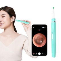 ANYOU 스마트폰귀내시경 WIFI연결 내시경 스마트 카메라 귀이개 귀청소 내시경, 녹색