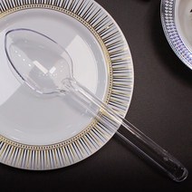다용도 투명 플라스틱 뷔페 서빙 스푼
