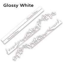 자동차 도어 사이드 스티커 Camper Van Mountain Edition Decals 액세서리 폭스 바겐 VW Transporter T4 T5 T6 Multivan Carave, Glossy White+LWB