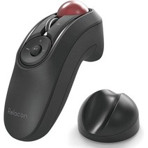 엘레컴 M-RT1BRXBK 휴대용 블루투스 엄지 작동 트랙볼 마우스 부드러운 트래킹이 있는 10버튼 기능 정밀 광학 게이밍 센서 왼손오른손잡이용, Bluetooth