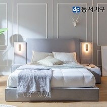 동서가구 네오 엘노아 호텔식 패브릭 조명 콘센트 침대프레임 SS NEO1146, 그레이