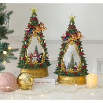 크리스마스 오르골 소품 스노우볼 워터볼 인테리어 15종모음, 9.트리 마을