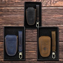 포드키집 신형키홀더 익스플로러 몬데오 머스탱 토러스 익스페디션 고급 소가죽 스마트키케이스 키링 HM, HM네이비