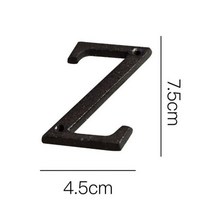 주택대문 상품!!! 레트로 스타일 식료품 주철 금속 크리에이티브 DIY 집 문패 문자 기호, 08 Z