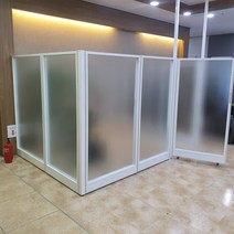 퍼니스원 45t불투명 강화유리파티션 높이 1800, 불투명 w600