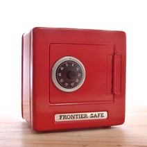 튼튼한 미니 인테리어 빈티지 클래식 소품 철제 캐비넷 지폐 동전 개인 금고 저금통, 블루