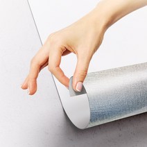 홈앤디자인 손쉬운 벽지10M 접착식 인테리어벽지/은박증착/두께1mm, 01.밀키화이트10M(폭50cm)