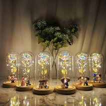 홀로그램 장미 피규어 무드등 3색 주문 제작 센스있는 집들이생일 선물 각인 무드등, NO.2프로포즈1, 단색