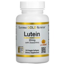 캘리포니아 골드 뉴트리션 제아잔틴 함유 루테인 20mg 베지 소프트젤 120정, 1, 2개
