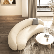 라운드쇼파 수입소파 디자인쇼파 클라우드소파, 3인용 210cm, 화이트