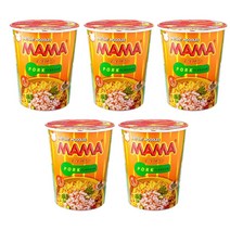 태국 마마 컵라면 포크 플레이버 70G x 5개 돼지고기 MAMA CUP PORK FLAVOUR