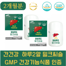 포항바이오파크 간건강 하루2알 파워푸드 GMP인증 500mg 60정 건강기능식품 밀크시슬, 하루2알 60정 X 2box 총2개월분