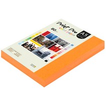 종이문화 프린트 프로 칼라복사지 No.27 오렌지 80g, A5, 250개