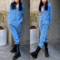 디어그라프 연청 데님 점프수트