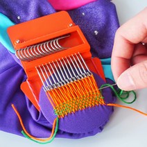 Speedweve 스타일 Darning 베틀 눈에 보이는 수선 청바지 미니 소형 소형 직조기 DIY 교묘 한 패턴 도구 직, 01 10 Hooks
