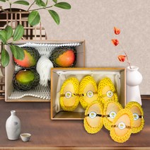 [선물용직수입] 망고 선물세트 프리미엄 과일 선물 애플 골드 태국 망고 세트 추석 명절, 2.5kg (골드망고)
