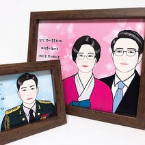 부모님 감사패 퇴직 환갑 제작 칠순 어머니 아버지 선생님 그림 상패 팝아트 캐리커쳐 생신선물, 3인, 입체팝아트 캔버스액자 2호