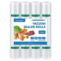 ALACRIS 진공 밀봉기 탈착식 커터가 있는 5 in 1 자동 식품 세이버 7mm 밀봉 스트립 이중 펌프 컴팩트하고 간편한 보존용 세척 실러 백 15개 포함, Vacuum Sealer Bags