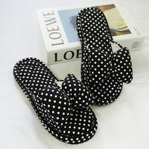 용나라 3중쿠션 거실슬리퍼 층간소음 리본 거실화, 블랙